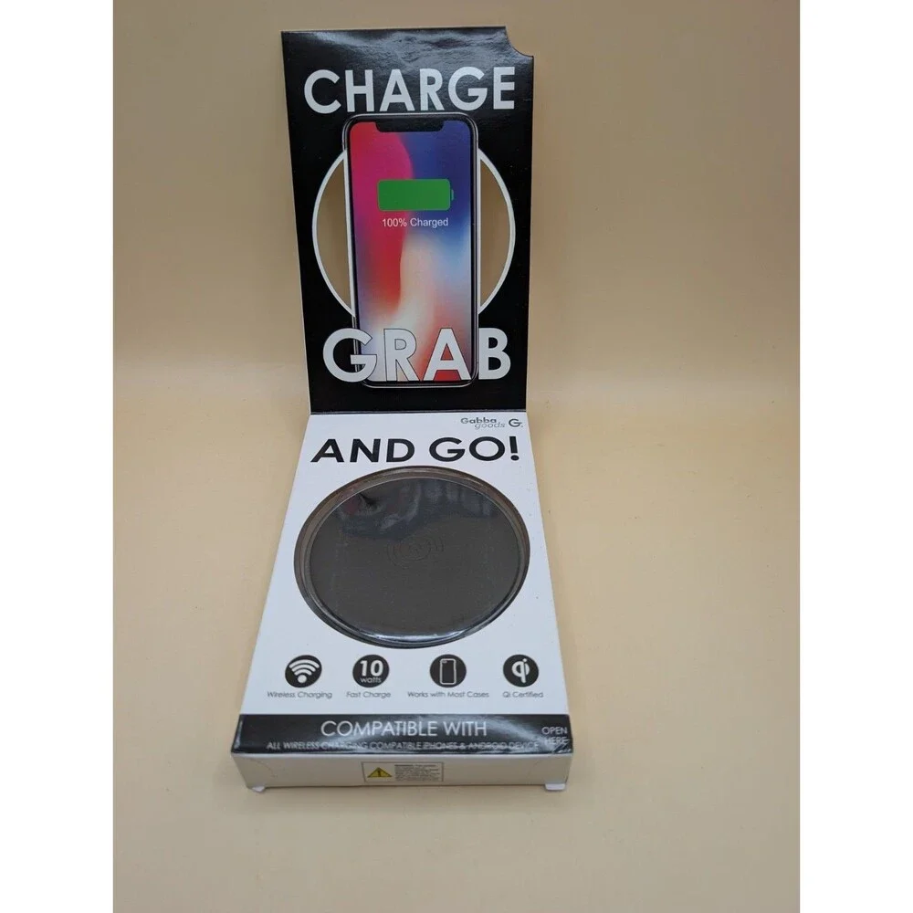 Gabba Goods 10W Qi Wireless Charging Pad Rose Gold Apple Samsung Fast Charge